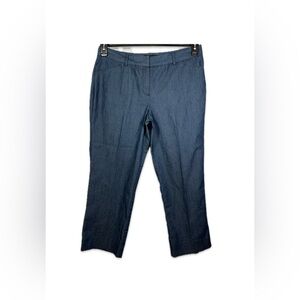 Larry Levine Classic Blue Denim Pants Women’s Size 12 Straight Leg Cropped